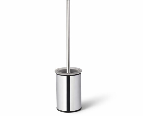 CLASSIC – Låg, fristående toalettborste / metallbehållare, glasinsats / krom