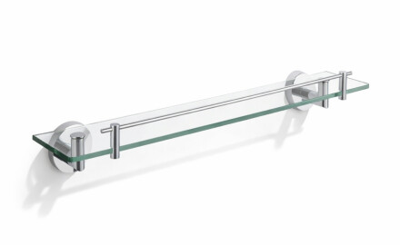 CLASSIC – Hylla 60 under spegeln / krom, klart glas