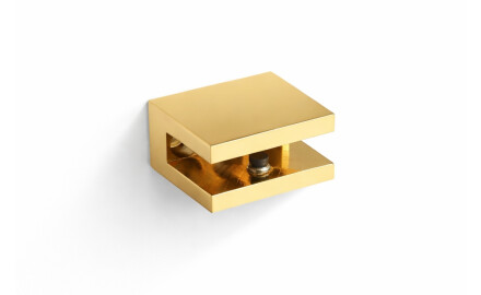 CLASSIC – Fäste/klämma för glashyllor 07.80160/50/40/30 – 2 st. / glansigt guld