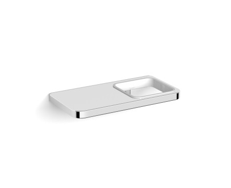 NEXT – Enkelhylla med hyllplan / * glas beställs separat / krom