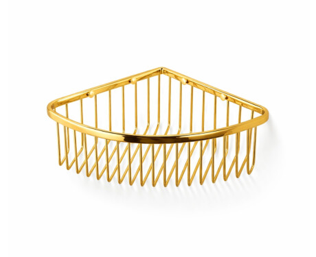 Hörnkorg 20x20x9 / glansigt guld