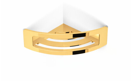 Korg – hörnhylla 16x16x8 / glansigt guld
