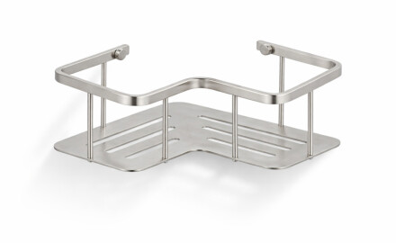 Korg – hörnhylla 20x20x7 / borstad stål