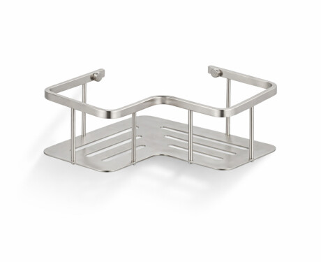 Korg – hörnhylla 20x20x7 / borstad stål