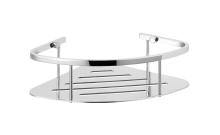Korg – hörnhylla 20x20x7 / polerad stål