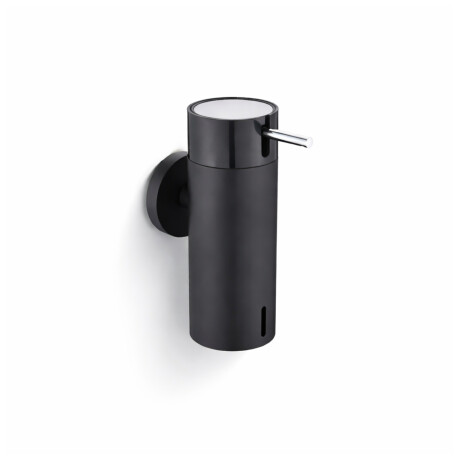 Dispenser för flytande tvål 0,15 l / matt svart / svart pump + polerat stål #1