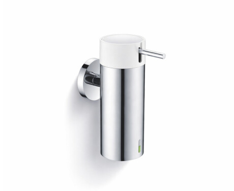 Dispenser för flytande tvål 0,15 l / polerat stål / vit pump + polerat stål