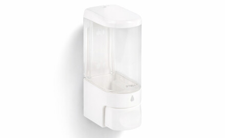 Dispenser för flytande tvål 0,25 l / ABS, vit, blank