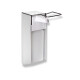 Desinfektionsmedelsdispenser 1,0 l med armbågsknapp / Matt aluminium #1