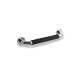 Badrumsgrepp Ø25, rakt, 30 / halkskydd, svart / krom #1