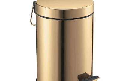 STANDARD-pedaalkorg, rund, 5 liter, soft close / glänsande guld