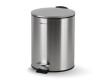 BUDGET rund papperskorg med fotpedal, 5 liter, soft close / rostfritt stål, satinfinish