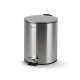 BUDGET rund papperskorg med fotpedal, 5 liter, soft close / rostfritt stål, satinfinish #1