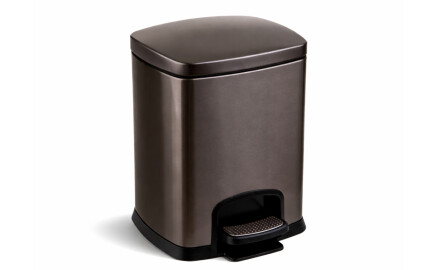 PREMIUM-pedaalkorg, rektangulär, 5 L, soft close / grafitmetallic