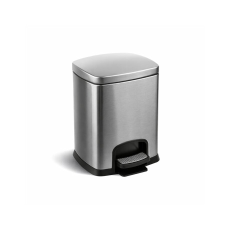 PREMIUM-papperskorg med pedal, rektangulär, 5 liter, soft close / rostfritt stål, satinfinish #1