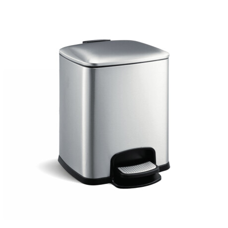 PREMIUM-pedaalkorg, rektangulär, 8 liter, soft close / rostfritt stål, satinfinish #1