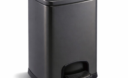 PREMIUM-pedaalkorg, rektangulär, 20 liter, soft close / matt svart