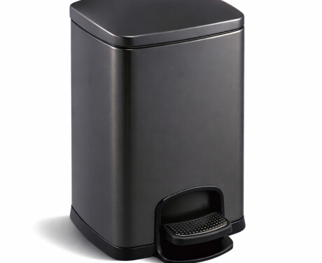 PREMIUM-pedaalkorg, rektangulär, 20 liter, soft close / matt svart