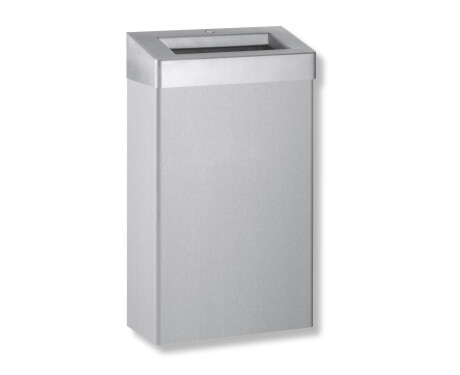 Soptunna 30 L med öppet lock, R10-serien / borstat rostfritt stål