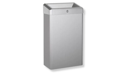 Soptunna 30 L med öppet lock, R1-serien / borstat rostfritt stål