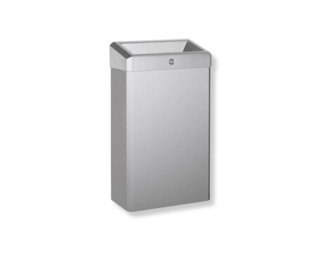 Soptunna 30 L med öppet lock, R1-serien / borstat rostfritt stål