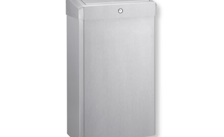 Soptunna 30 L med uppfällbart lock, R1-serien / borstat rostfritt stål