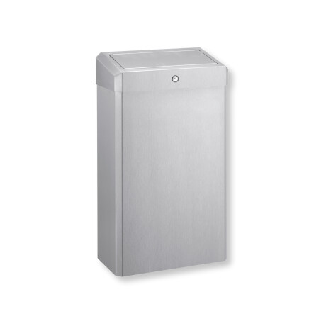 Soptunna 30 L med uppfällbart lock, R1-serien / borstat rostfritt stål #1