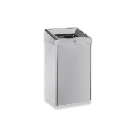 Soptunna 49 L med öppet lock, R1-serien / borstat rostfritt stål #1