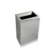 Soptunna 50 liter, lock med inslagningsöppning / borstat rostfritt stål #1