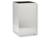 60 liters fyrkantig papperskorg för montering under bänkskivan, med hjul / borstat rostfritt stål