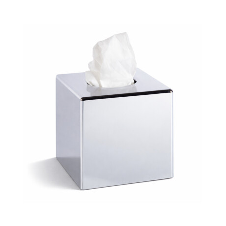 Dispenser för näsdukar – kubformad / ABS-krom #1
