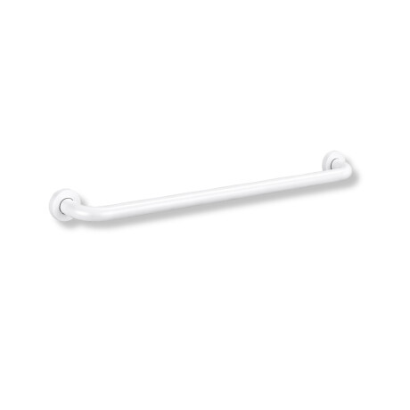 Stödhandtag för personer med funktionsnedsättning, Ø32, rakt, STANDARD – 80 cm / rostfritt stål, mattvit #1