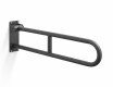 Stödhandtag för personer med funktionsnedsättning, Ø32, böjt och fällbart, STANDARD – 80 cm / rostfritt stål, matt svart