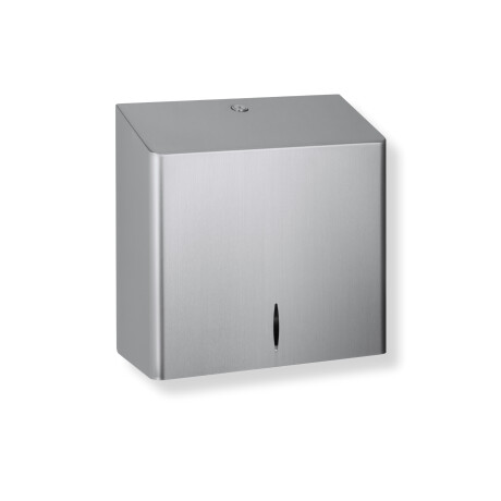 Hållare för V-vikta pappershanddukar (max. mått på pappersbunt: 25,5 x 11,5 x 24 cm), R10-serien / borstat stål #1