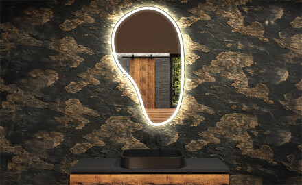 LED Badrumsspegel med oregelbunden form S222