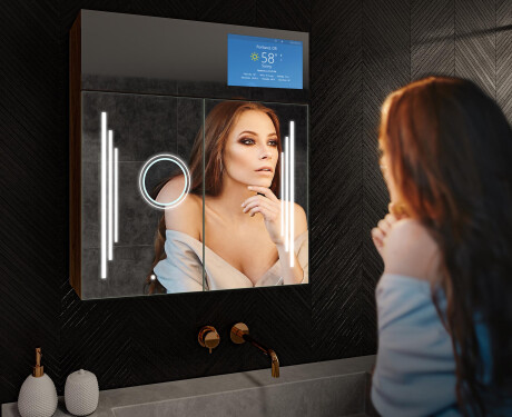 Smart spegelskåp med LED-belysning - L27 SARAH 66,5 x 72cm #10
