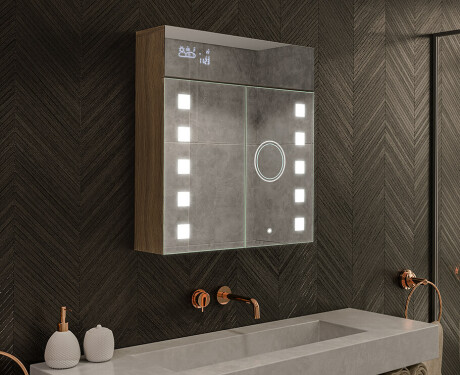 Spegelskåp Med LED-belysning - L03 EMILY 66,5 x 72cm