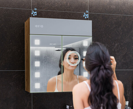 Spegelskåp Med LED-belysning - L03 EMILY 66,5 x 72cm #7