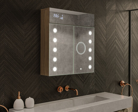 Spegelskåp Med LED-belysning - L06 EMILY 66,5 x 72cm