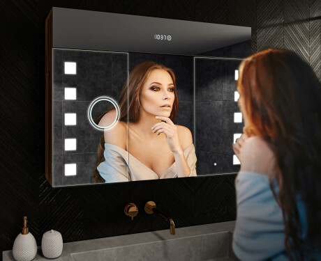 Spegelskåp Med LED-belysning - L03 EMILY 100 x 72cm #9