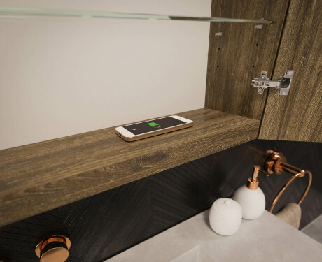 Spegelskåp Med LED-belysning - L55 EMILY 100 x 72cm #12