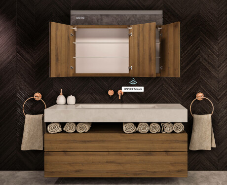 Spegelskåp Med LED-belysning - L55 EMILY 100 x 72cm #8