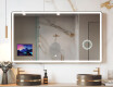 Rundad Modern LED Spegel med iPad Displine L141 Ram