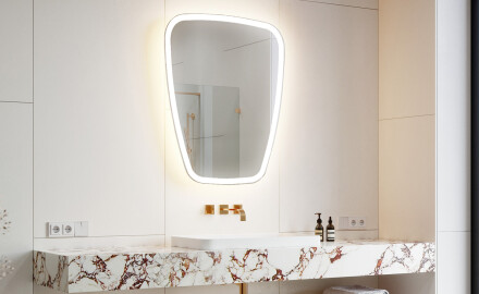 LED Badrumsspegel med oregelbunden form Z222