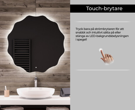 Rund badrumsspegel med LED-belysning Spegel L193 #8