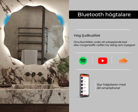 Rund badrumsspegel med LED-belysning Spegel L193 #9