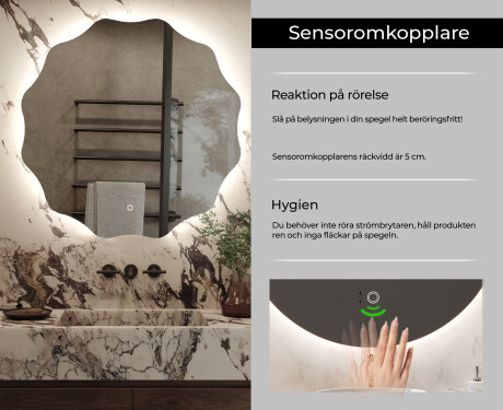 Rund badrumsspegel med LED-belysning Spegel L193 #10