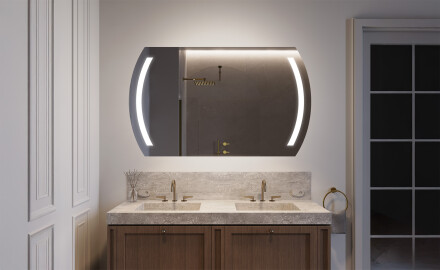 Badrumsspegel med LED-belysning Spegel L67
