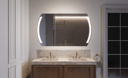 Badrumsspegel med LED-belysning Spegel L68