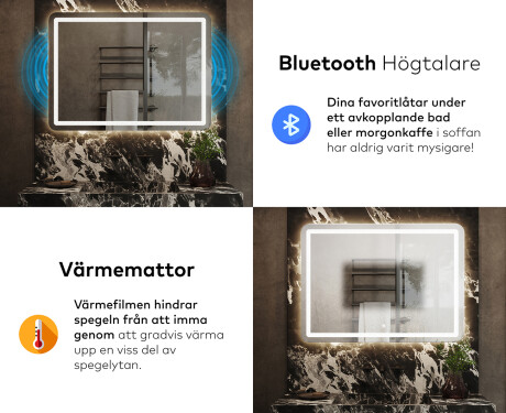 Badrumsspegel med LED-belysning Spegel L143 #6